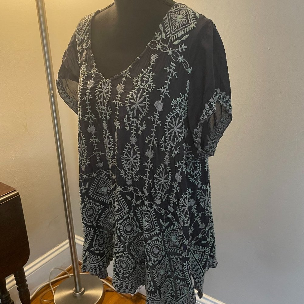 Johnny Was Dark Navy Tunic